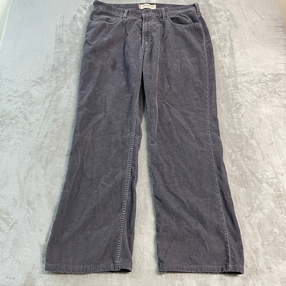 Vintage Y2K Levis 567 Low Loose Boot Corduroy Pants Mens 36x34* Charcoal Grey